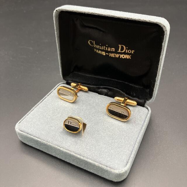 Christian Dior(クリスチャンディオール)の即決 Christian Dior クリスチャンディオール カフスボタン セット メンズのファッション小物(カフリンクス)の商品写真