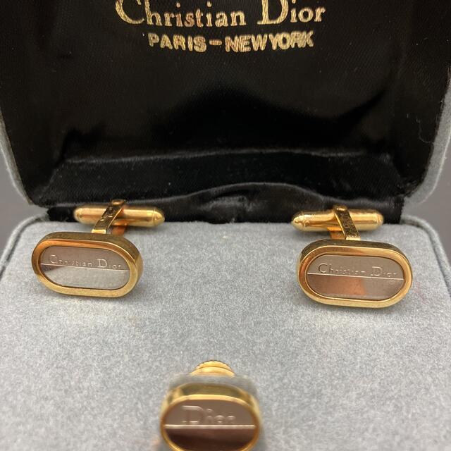 Christian Dior(クリスチャンディオール)の即決 Christian Dior クリスチャンディオール カフスボタン セット メンズのファッション小物(カフリンクス)の商品写真