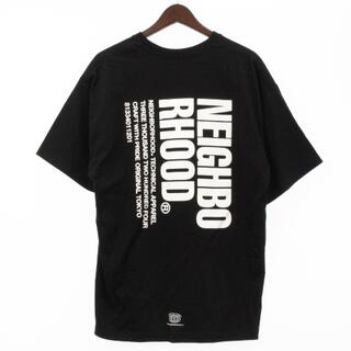 ネイバーフッド(NEIGHBORHOOD)のネイバーフッド 22SS Tシャツ 半袖 ロゴ バックプリント ブラック L(Tシャツ/カットソー(半袖/袖なし))
