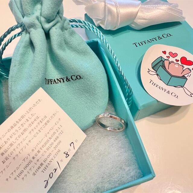 Tiffany トゥルーバンド5P pt950 8号♡指輪♡ダイヤモンド