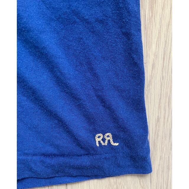 RRL(ダブルアールエル)のRRL 裾ロゴ クルーネック コットン 無地Tシャツ ネイビー メンズのトップス(Tシャツ/カットソー(半袖/袖なし))の商品写真
