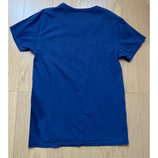 RRL(ダブルアールエル)のRRL 裾ロゴ クルーネック コットン 無地Tシャツ ネイビー メンズのトップス(Tシャツ/カットソー(半袖/袖なし))の商品写真