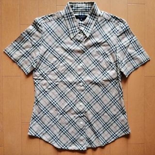 バーバリー(BURBERRY)の【12】バーバリー/BURBERRY ロゴ刺繍バーバリーチェックストレッチシャツ(シャツ/ブラウス(半袖/袖なし))