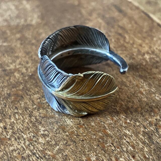 goro's(ゴローズ)のTarowashimi M feather K18 top ring 01 メンズのアクセサリー(リング(指輪))の商品写真