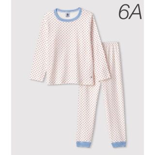 プチバトー(PETIT BATEAU)の新品未使用  プチバトー  長袖  パジャマ  6ans  星(パジャマ)