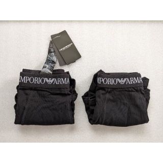 エンポリオアルマーニ(Emporio Armani)のエンポリオ アルマーニ コットントランクス 新品未使用 黒２枚セット(ボクサーパンツ)