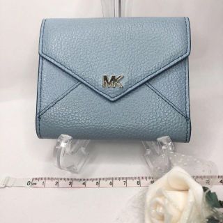 マイケルコース(Michael Kors)の美品　マイケルコース　三つ折り財布　ブルー(財布)