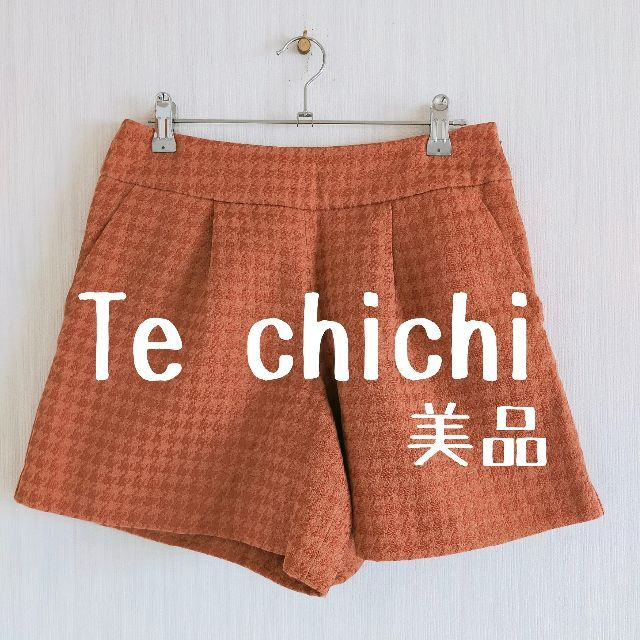 Techichi(テチチ)の美品　Te chichi　テチチ　千鳥格子　ショートパンツ レディースのパンツ(ショートパンツ)の商品写真