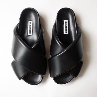 ジルサンダー(Jil Sander)の新品正規品 jil sander メンズ パデッド レザー サンダル 42(サンダル)