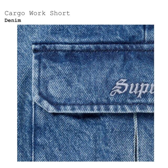 22SS Supreme Cargo Work ShortcolorDenim