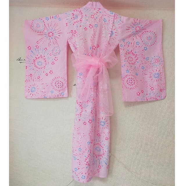 ゆかた130草履セット キッズ/ベビー/マタニティのキッズ服女の子用(90cm~)(甚平/浴衣)の商品写真