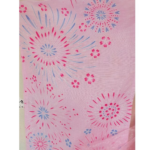 ゆかた130草履セット キッズ/ベビー/マタニティのキッズ服女の子用(90cm~)(甚平/浴衣)の商品写真