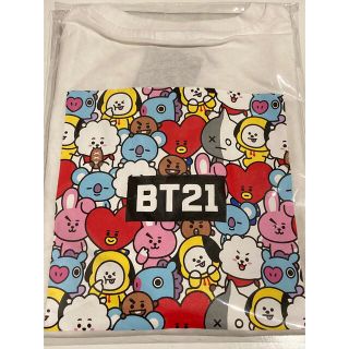 ビーティーイシビル(BT21)の【新品未使用】BT21  刺繍ロゴTシャツ　Mサイズ(Tシャツ/カットソー(半袖/袖なし))