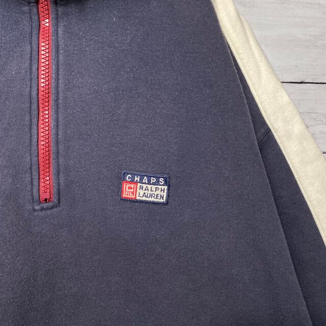 希少デザイン】チャップスラルフローレン⭐︎刺繍ロゴ ハーフジップ