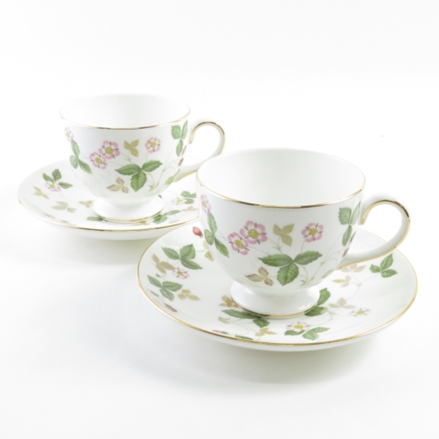 Wedgwood ワイルドストロベリー ティーカップ\u0026ソーサー　2客