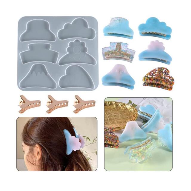 ヘアクリップ　モールド ハンドメイドの素材/材料(各種パーツ)の商品写真