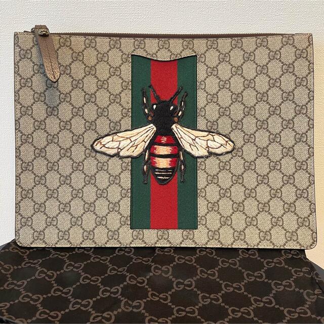 未使用新品 グッチ/GUCCI ハチ刺繍クラッチバック 約25万 発送料込み