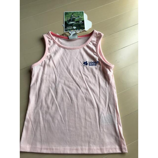 LOGOS(ロゴス)のLOGOS シャツ＆タンクトップ　2点セット！130  ピンク　新品タグ付き キッズ/ベビー/マタニティのキッズ服男の子用(90cm~)(Tシャツ/カットソー)の商品写真