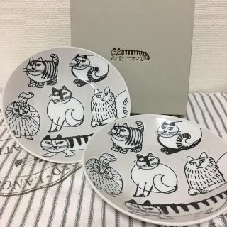 リサラーソン(Lisa Larson)の新品箱入り リサラーソン プレート 2枚セット(食器)