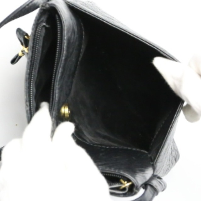 OSTRICH(オーストリッチ)のオーストリッチ  ショルダーバッグ ブラック  ostrich 斜め掛け レディースのバッグ(ショルダーバッグ)の商品写真