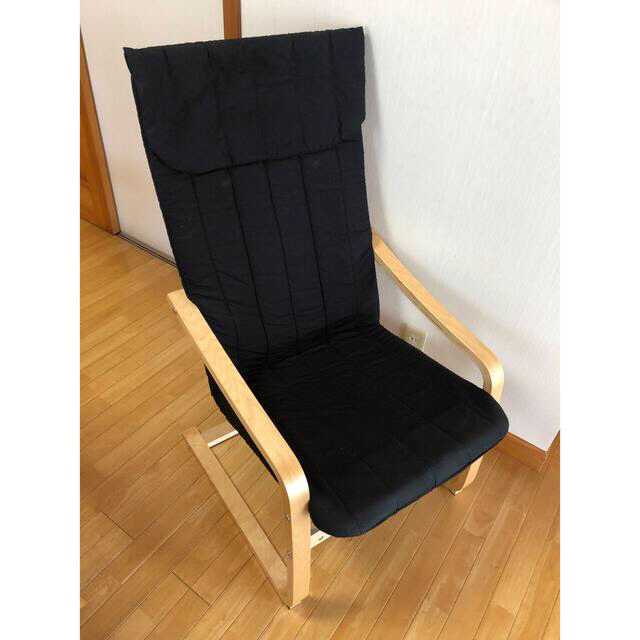 リラックスチェア ブラック インテリア/住まい/日用品の椅子/チェア(ロッキングチェア)の商品写真