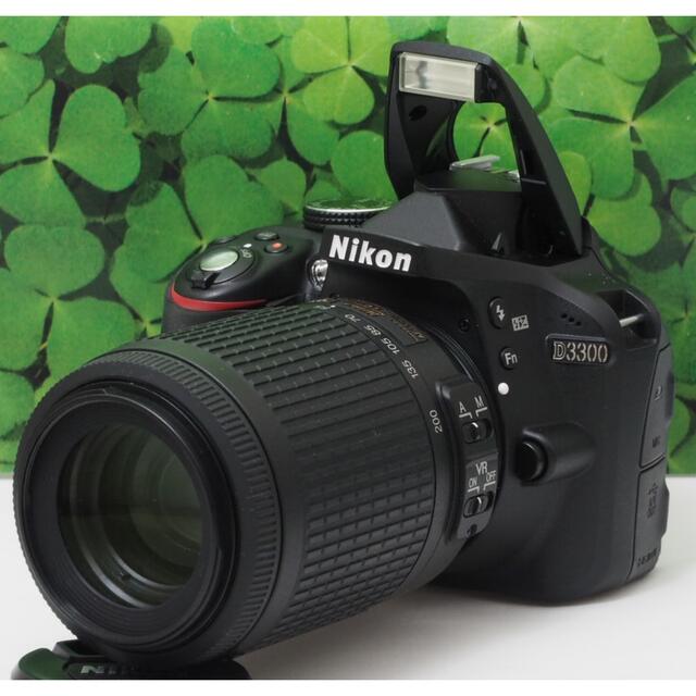 【美品】スマホへ転送も可能❤️高画質Nikon D3300望遠レンズ❤️スマホ/家電/カメラ
