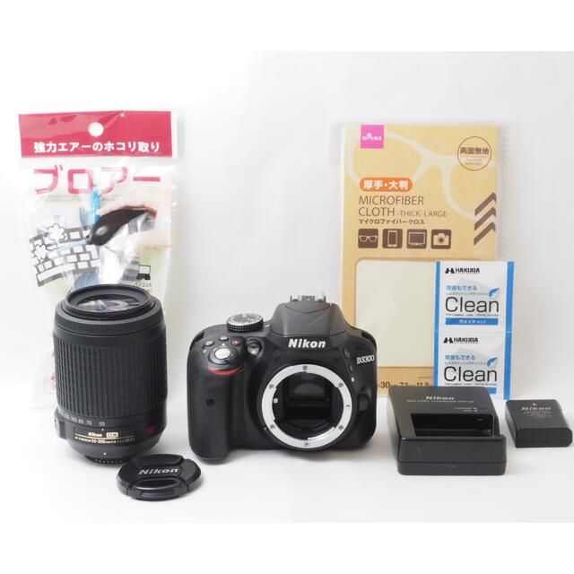 【美品】スマホへ転送も可能❤️高画質Nikon D3300望遠レンズ❤️