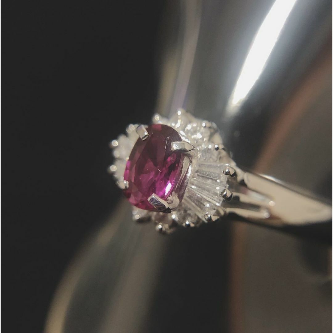 ☆仕上済☆ Pt850 ルビーダイヤモンドレディースリング #11 0.34ct レディースのアクセサリー(リング(指輪))の商品写真