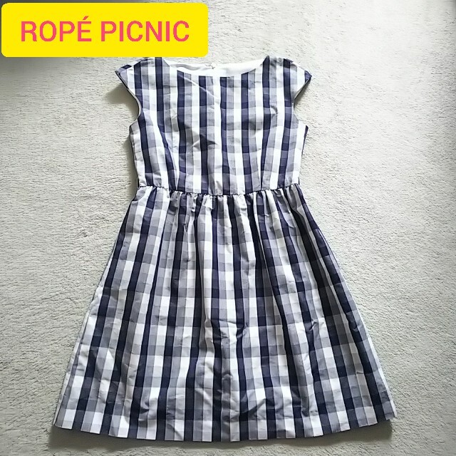 Rope' Picnic(ロペピクニック)の【ROPÉ PICNIC】ギンガムチェックワンピース レディースのワンピース(ひざ丈ワンピース)の商品写真