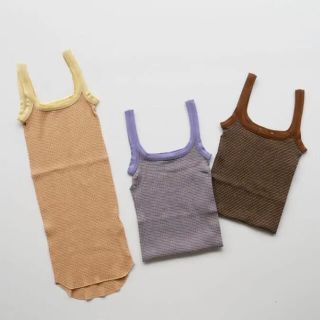 フミカウチダ(FUMIKA_UCHIDA)のFUMIKA_UCHIDA BORDER STRAIGHT-NECK TANK(タンクトップ)