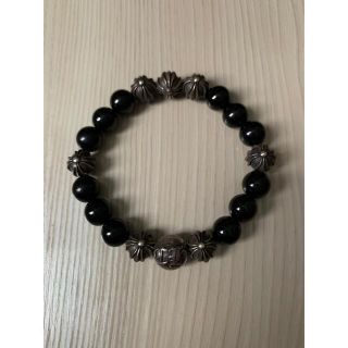 クロムハーツ(Chrome Hearts)のクロムハーツBEAD8 天然オニキス ビーズブレスレット10mm(ブレスレット)