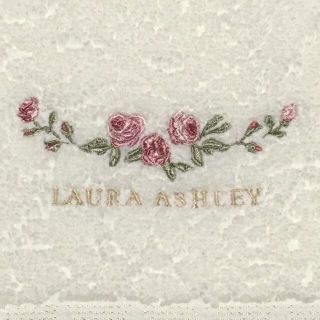 ローラアシュレイ(LAURA ASHLEY)の値下♪【新品】ローラアシュレイ フェイスタオル ポーシャ☆バラ ホワイト 白(タオル/バス用品)