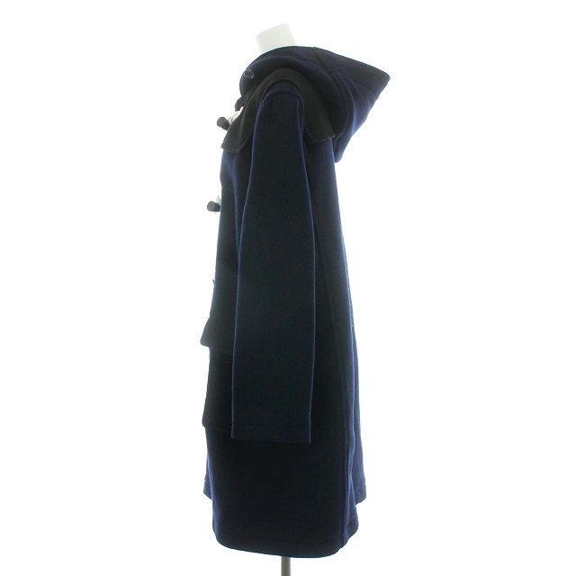 UNIQLO(ユニクロ)のユニクロ JW ANDERSON ダッフルコート フード ウール混 XXL 紺 レディースのジャケット/アウター(ダッフルコート)の商品写真