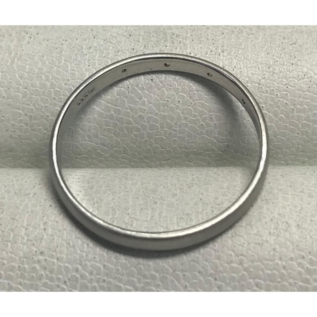 ★大きな22号★プラチナPt900/ダイヤモンド5Pリング・0.10★マット仕上 レディースのアクセサリー(リング(指輪))の商品写真