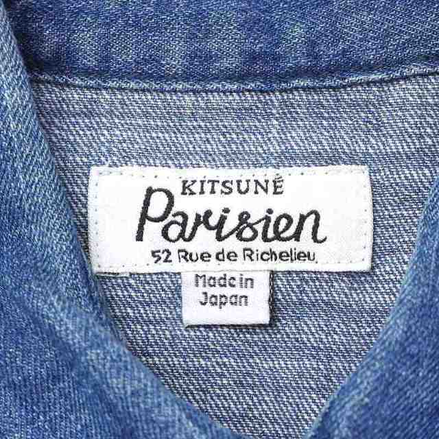 KITSUNE(キツネ)のキツネ Parisien デニムシャツ ウエスタンシャツ 長袖 S インディゴ メンズのトップス(シャツ)の商品写真