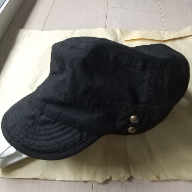 帽子 黒 レディースの帽子(キャスケット)の商品写真