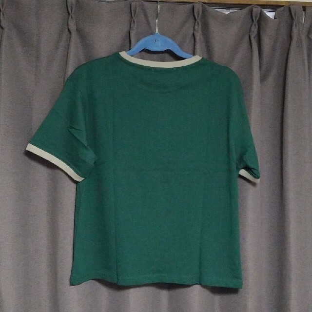 ehka sopo(エヘカソポ)のエヘカソポ　リンガーフロッキーロゴプリントTシャツ レディースのトップス(Tシャツ(半袖/袖なし))の商品写真