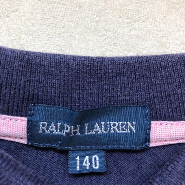 Ralph Lauren(ラルフローレン)のラルフローレン Ralph Lauren ワンピース　ネイビー　140 キッズ/ベビー/マタニティのキッズ服女の子用(90cm~)(ワンピース)の商品写真