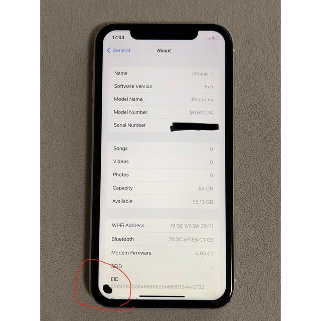 iPhone XR white 64GB