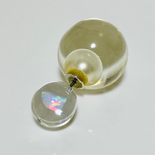アッシュペーフランス(H.P.FRANCE)のaurora glass｜opal & glass prism pierce(ピアス)