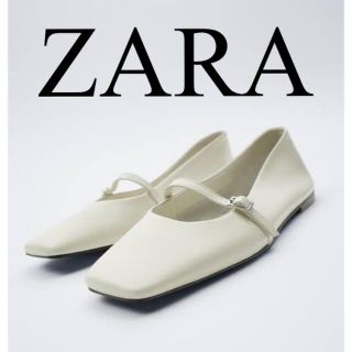 ザラ(ZARA)のZARA スクエアトゥ　バレエシューズ(バレエシューズ)