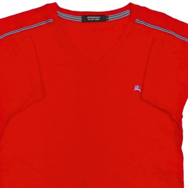 BURBERRY BLACK LABEL(バーバリーブラックレーベル)の日本製 バーバリー 廃盤 シャツ M 赤 メンズ カットソー 半袖 TY1838 メンズのトップス(Tシャツ/カットソー(半袖/袖なし))の商品写真