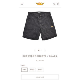 SCサブカルチャー　CORDUROY SHORTS / BLACK  1(ショートパンツ)