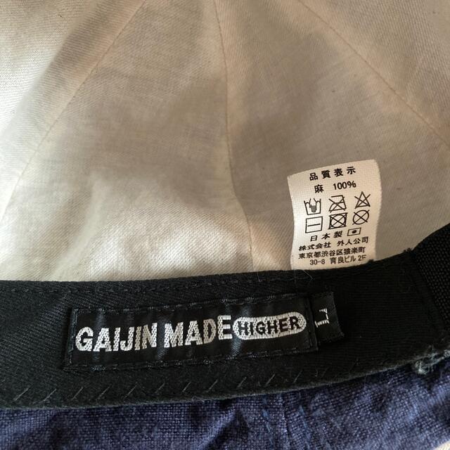 GAIJIN MADE(ガイジンメイド)のGAIJIN MADE  HIGHERベレー帽　ネイビー　リネン メンズの帽子(ハンチング/ベレー帽)の商品写真