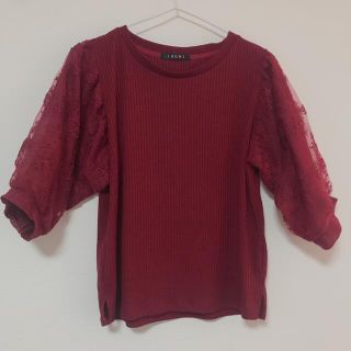 イング(INGNI)の古着 夏服 レッドレースのトップス(カットソー(半袖/袖なし))