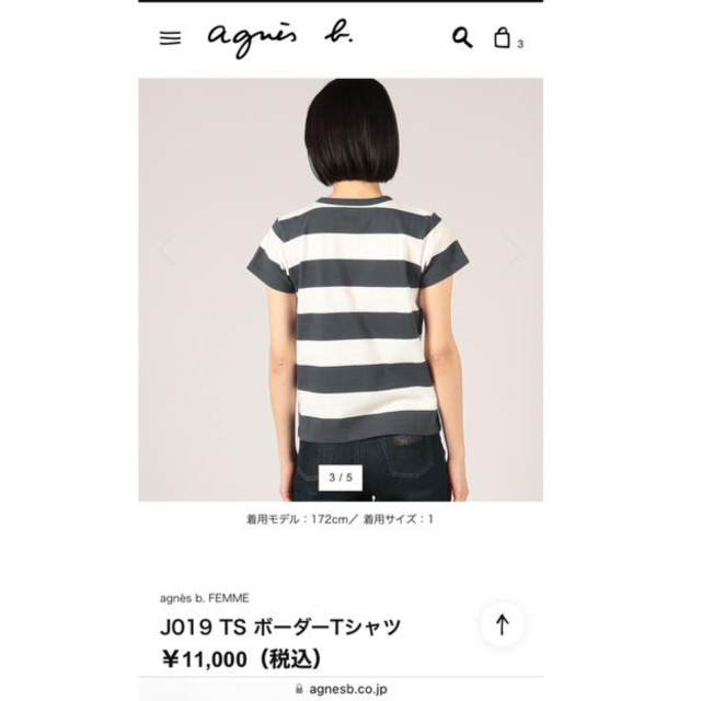 美品⭐︎2サイズ⭐︎アニエスagnes b. J019 TS ボーダーT 9