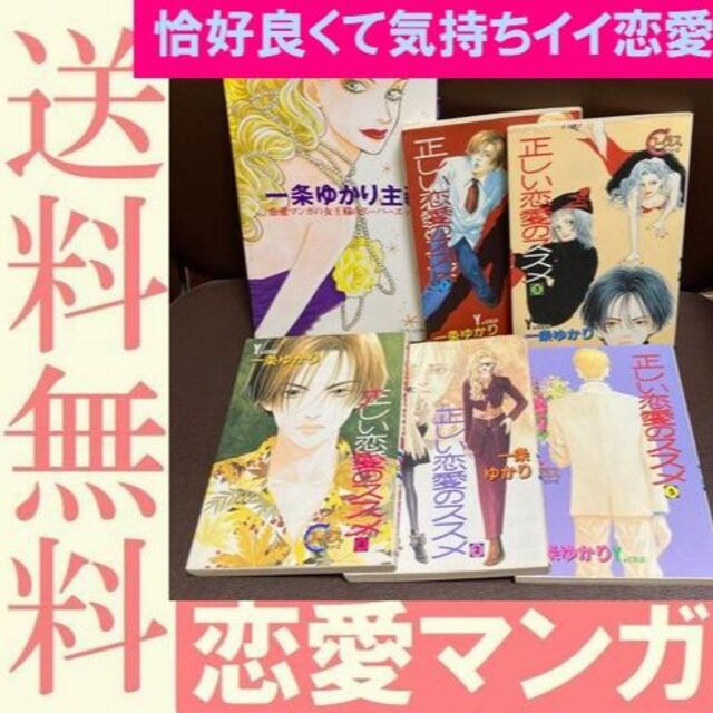 送料無料　一条ゆかり　６冊　正しい恋愛のススメ 全５巻　一条ゆかり主義 エンタメ/ホビーの漫画(全巻セット)の商品写真