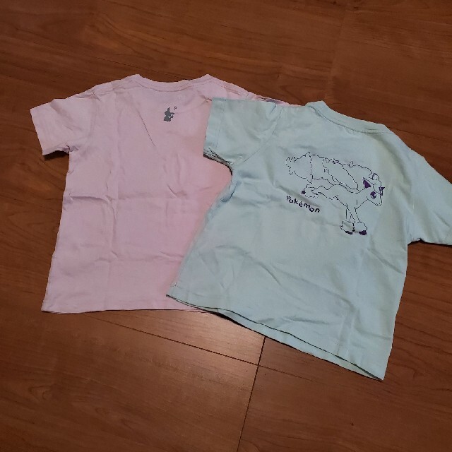 UNIQLO(ユニクロ)のユニクロ＆GU☆ポケモンカットソーセット110☆TシャツUNIQLOジーユー キッズ/ベビー/マタニティのキッズ服女の子用(90cm~)(Tシャツ/カットソー)の商品写真