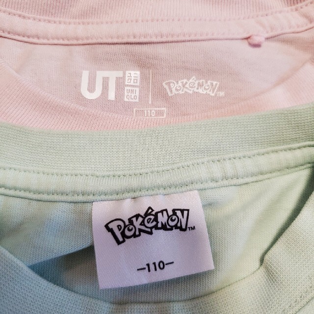 UNIQLO(ユニクロ)のユニクロ＆GU☆ポケモンカットソーセット110☆TシャツUNIQLOジーユー キッズ/ベビー/マタニティのキッズ服女の子用(90cm~)(Tシャツ/カットソー)の商品写真