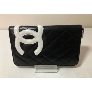 シャネル(CHANEL)の★美品❗️CHANELシャネル  カンボンライン　ラウンドファスナー長財布★(財布)